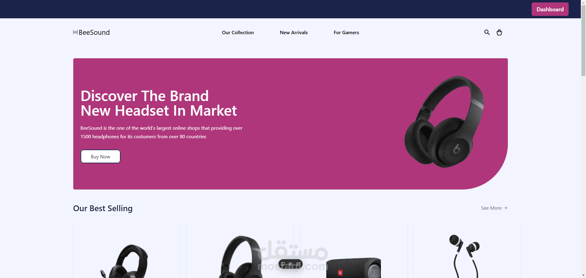 Beesound- an Ecommerce website