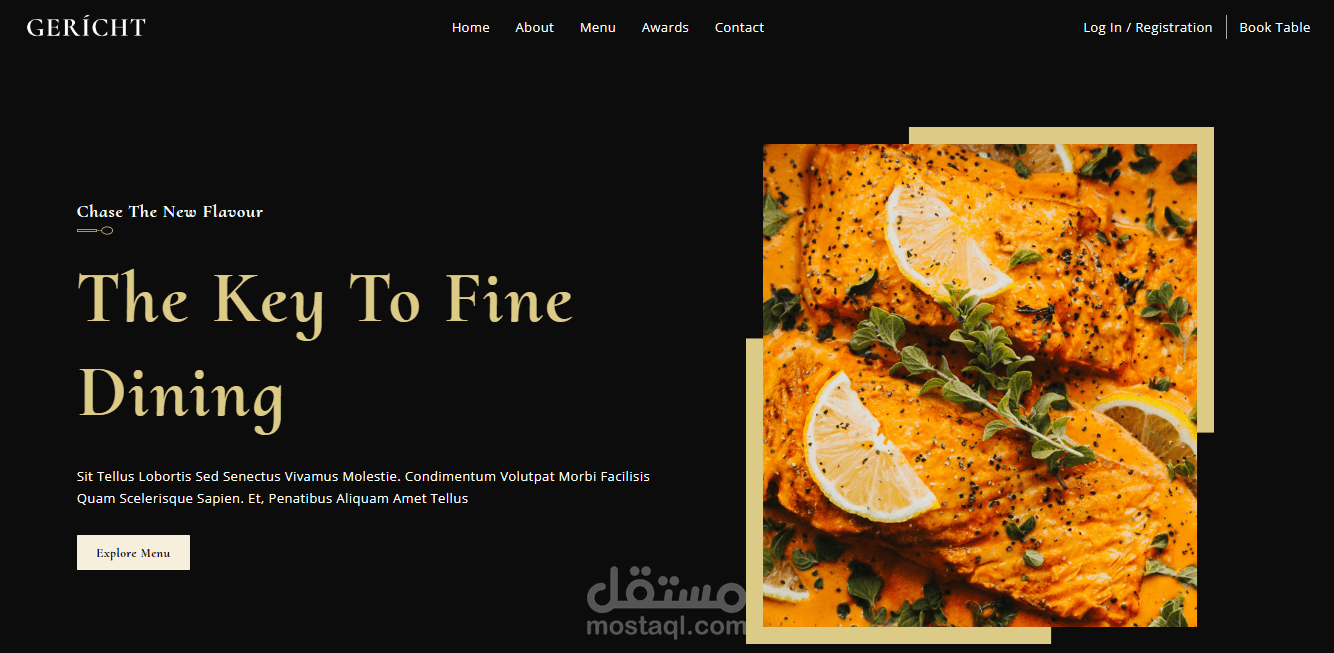 modern website