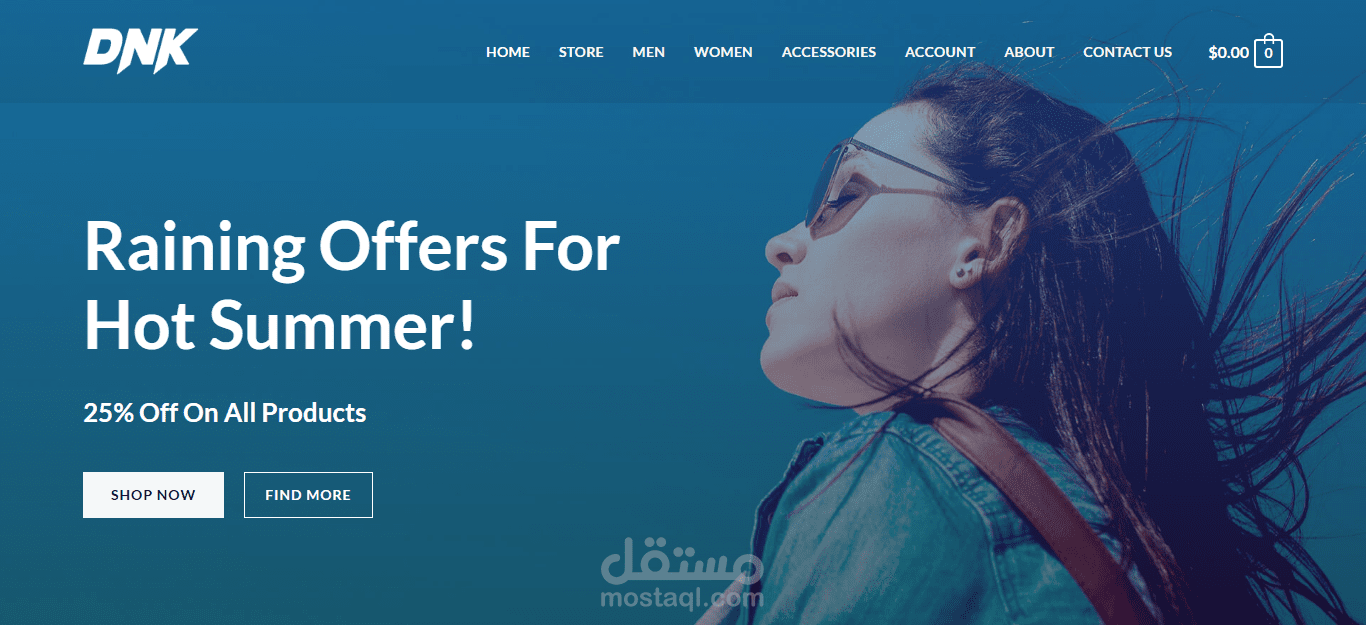 متجر الكتروني متجاوب مع جميع الاجهزة اللوحية