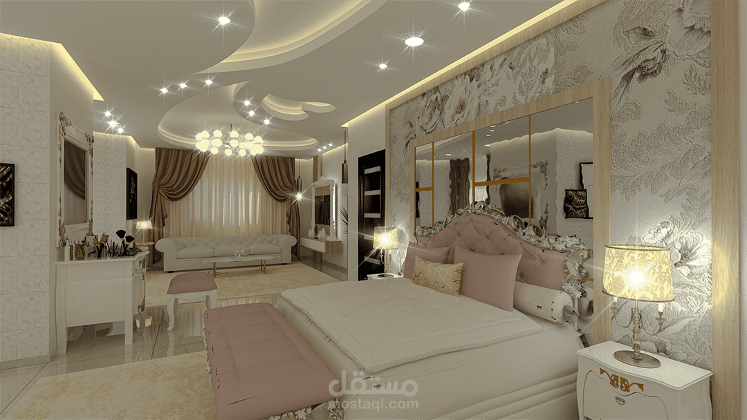 تصميم جناح لغرفة نوم ماستر