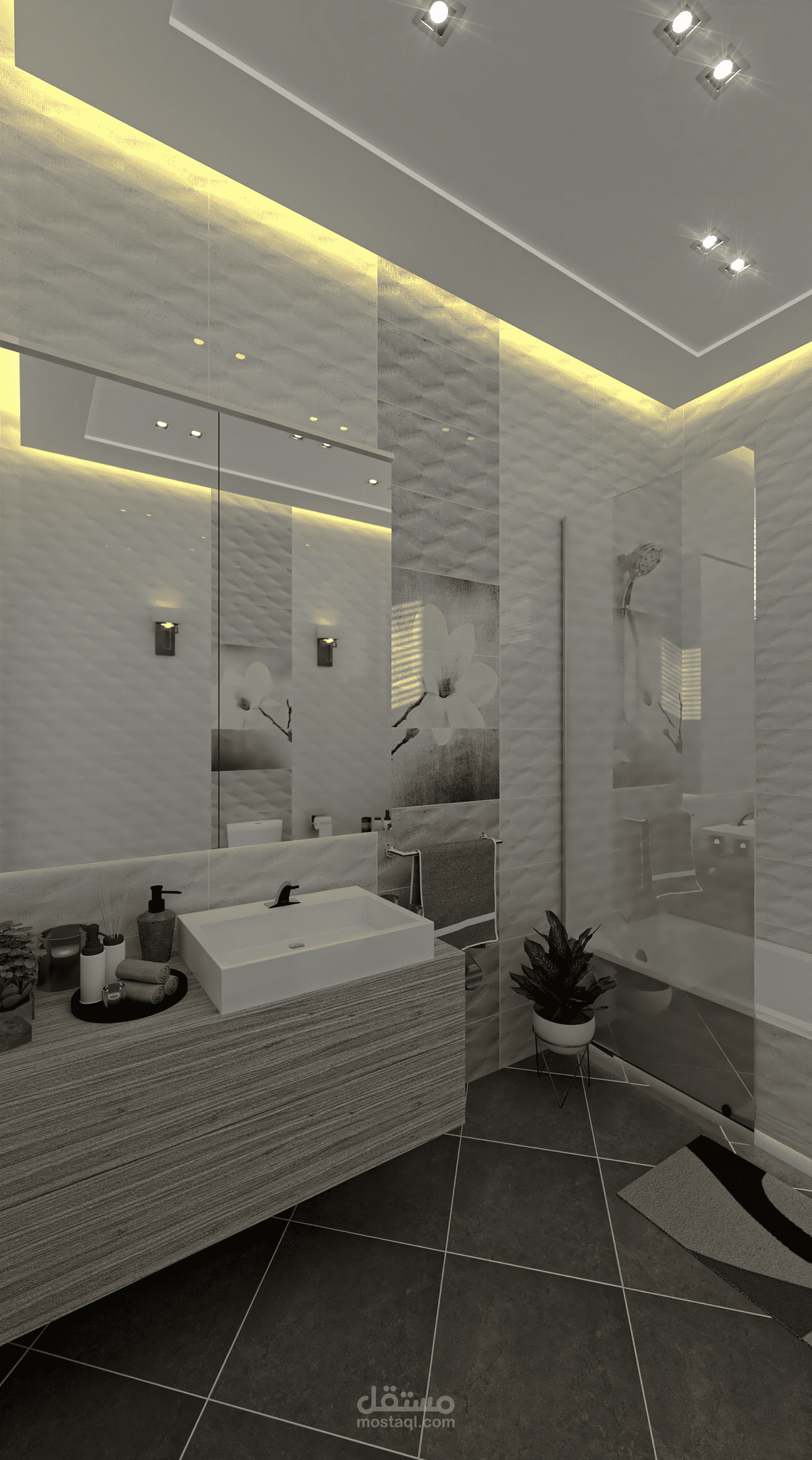 تصميم حمام رئيسي