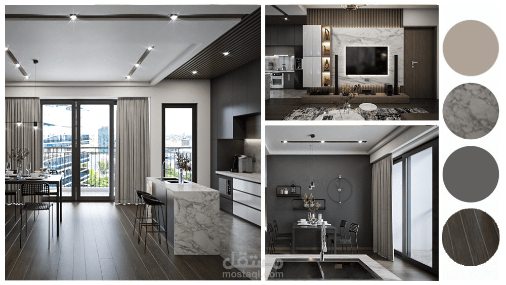 تصميم شقة سكنية - مودرن