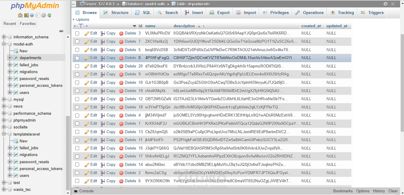 قاعدة بيانات MySql