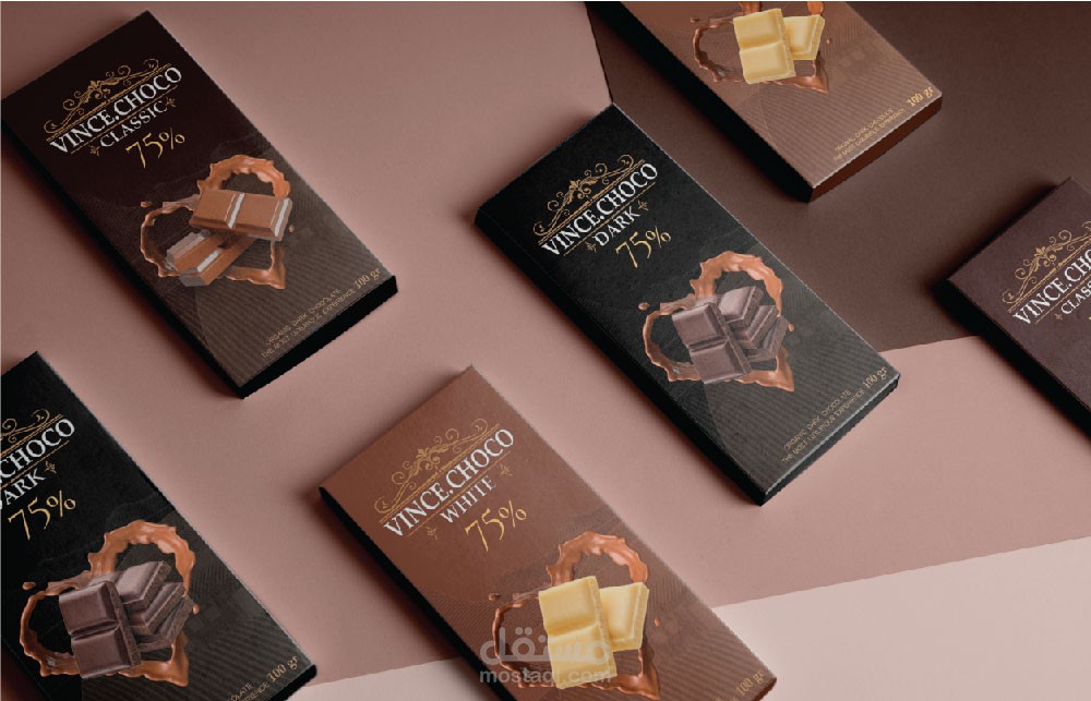 تصميم غلاف منتج شوكولاتة