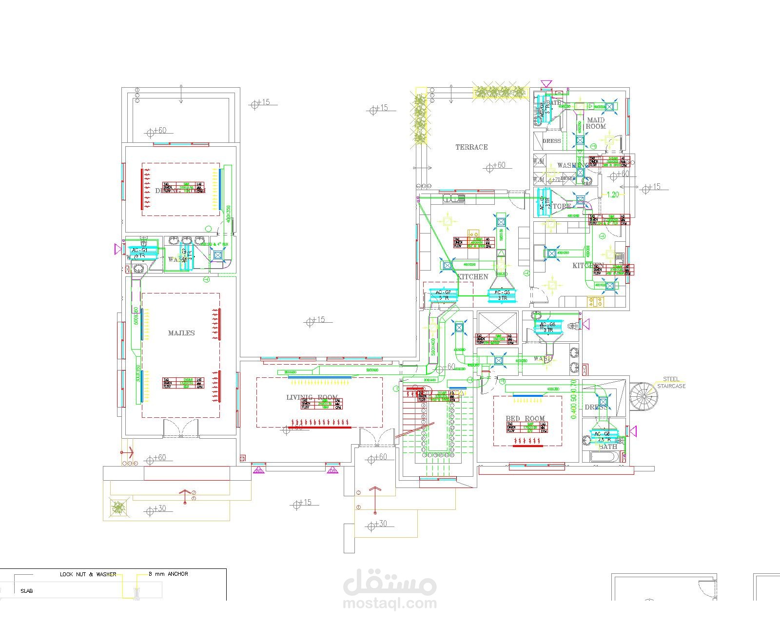 تصميم مخططات تكييف للفلل السكنية