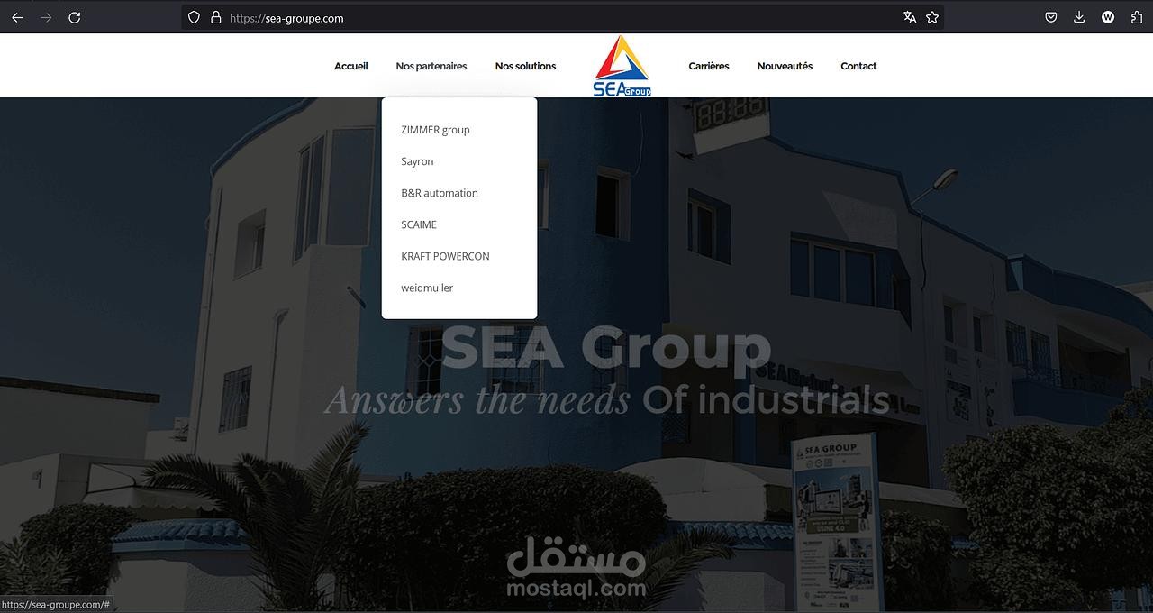 تطوير موقع ويب عرضي على ووردبريس لشركة خدمات صناعية: