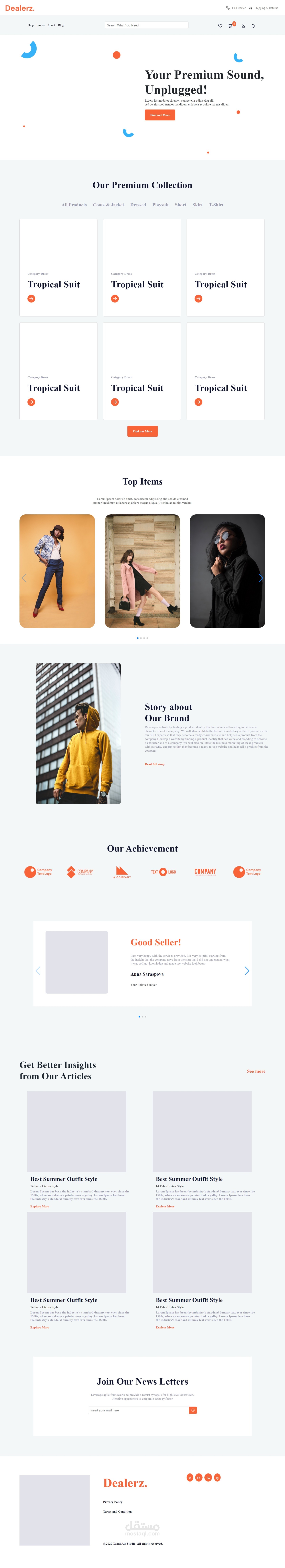 E-commerce Landing Page