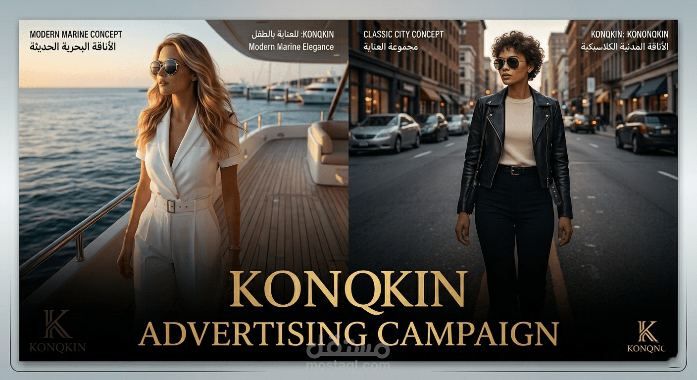 إطلاق الهوية البصرية والحملة الإعلانية لبراند نظارات (Konqkin)