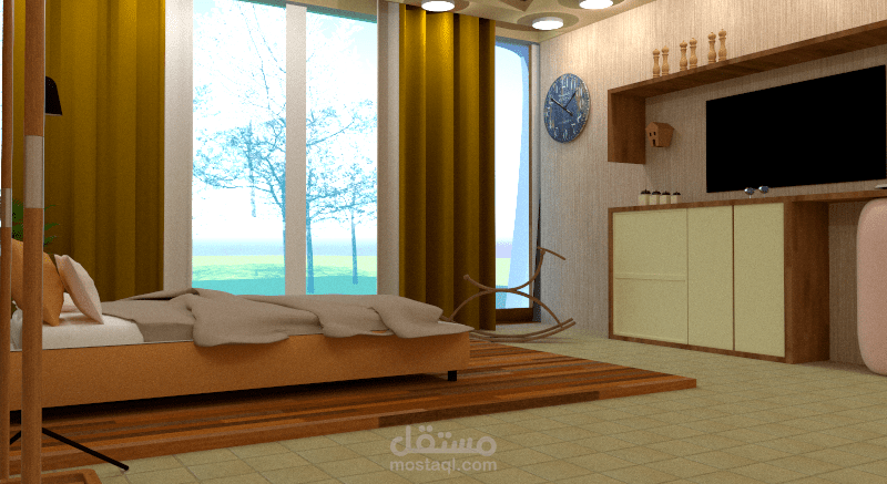 غرفة نوم  بسيطة