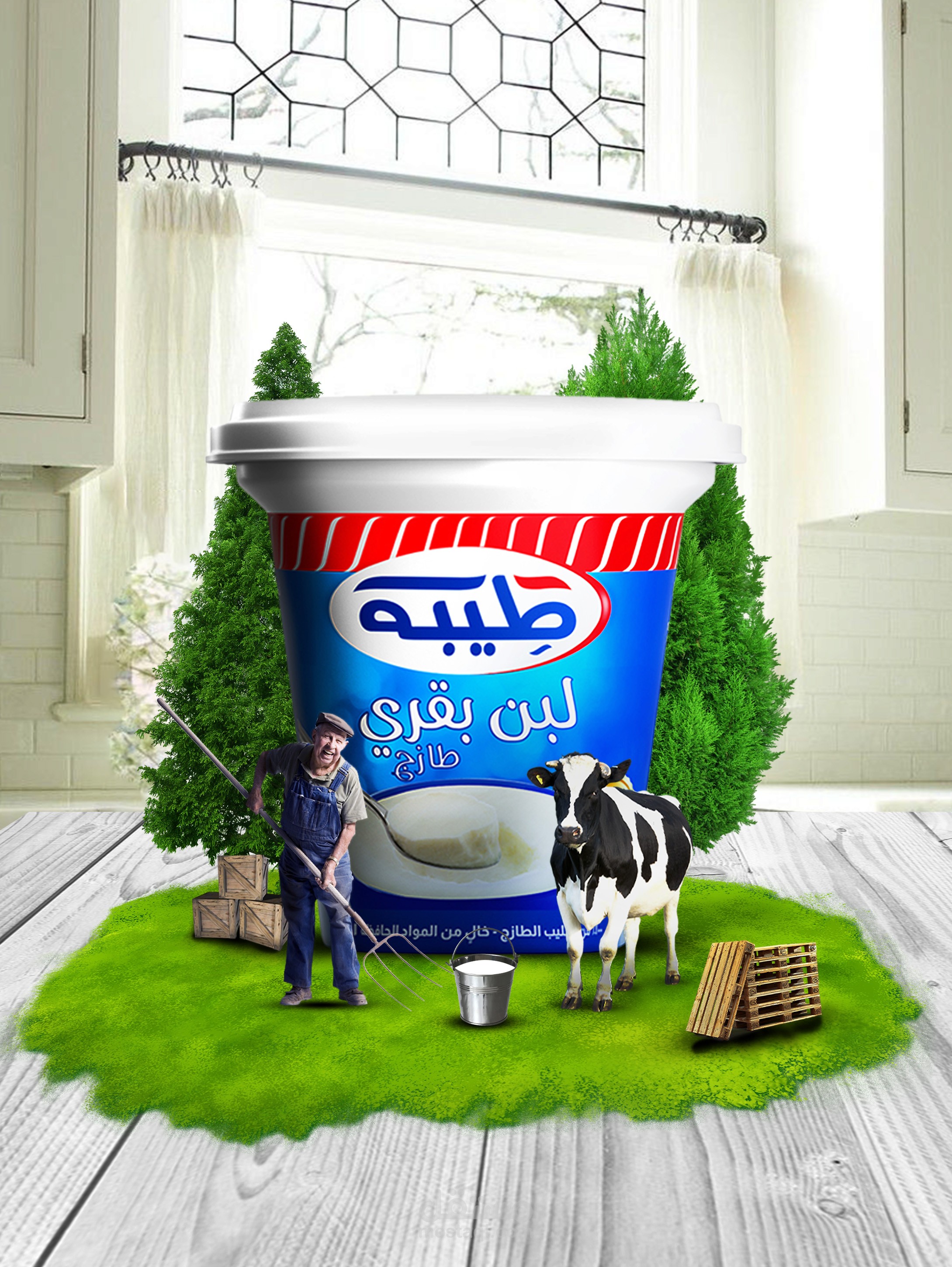 طيبة لبن بقرى