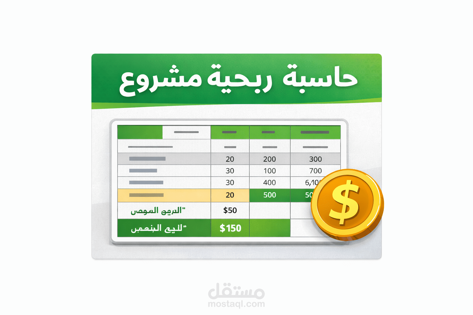 حاسبة ربحية مشروع