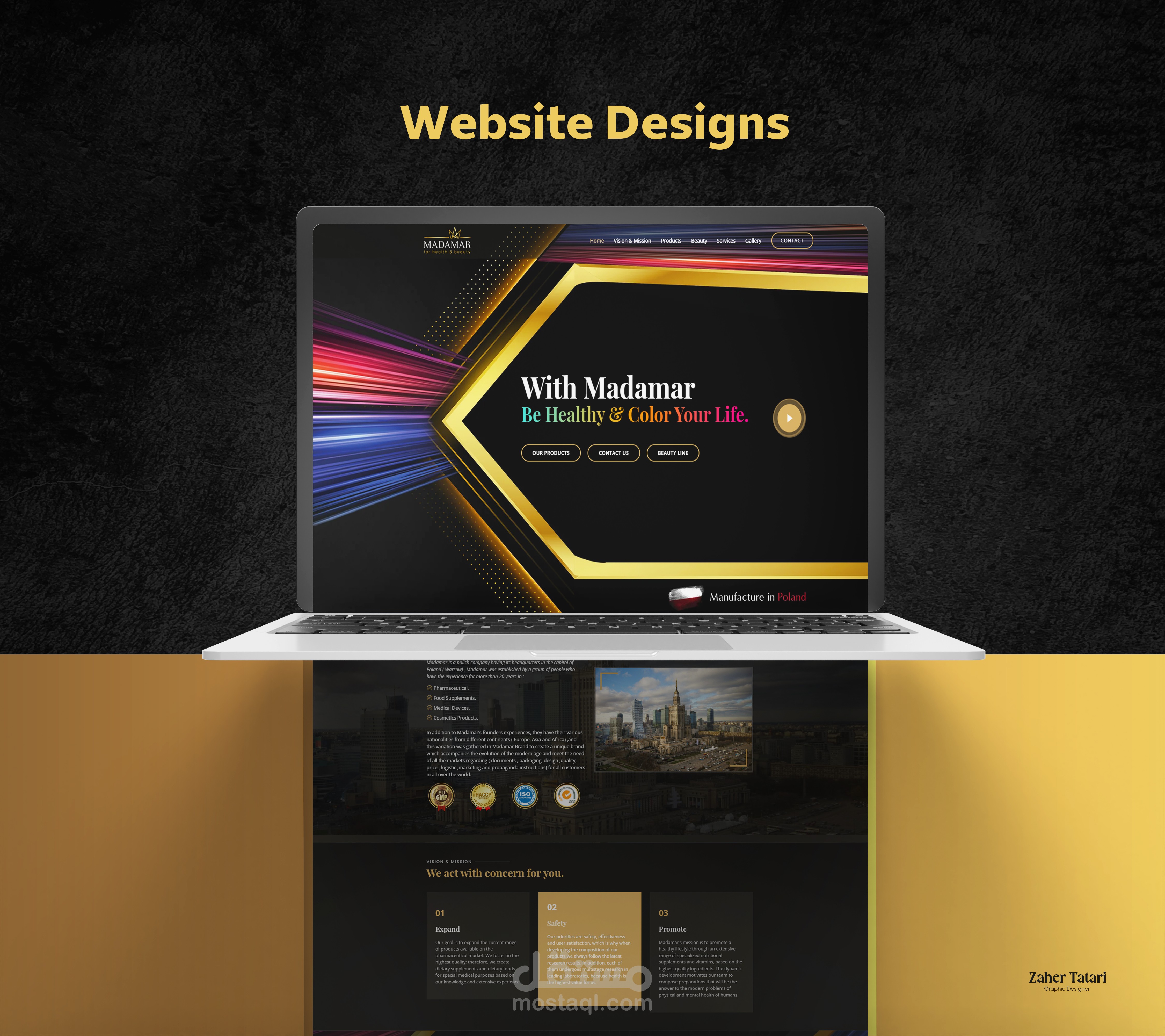 تصاميم موقع شركة طبية بولندية website designs