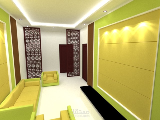 تصميم داخلي لغرفة معيشة