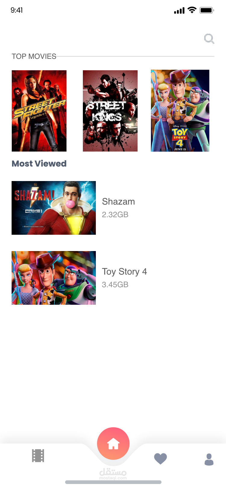 تطبيق موبايل خاص بالأفلام و مشاهدتها