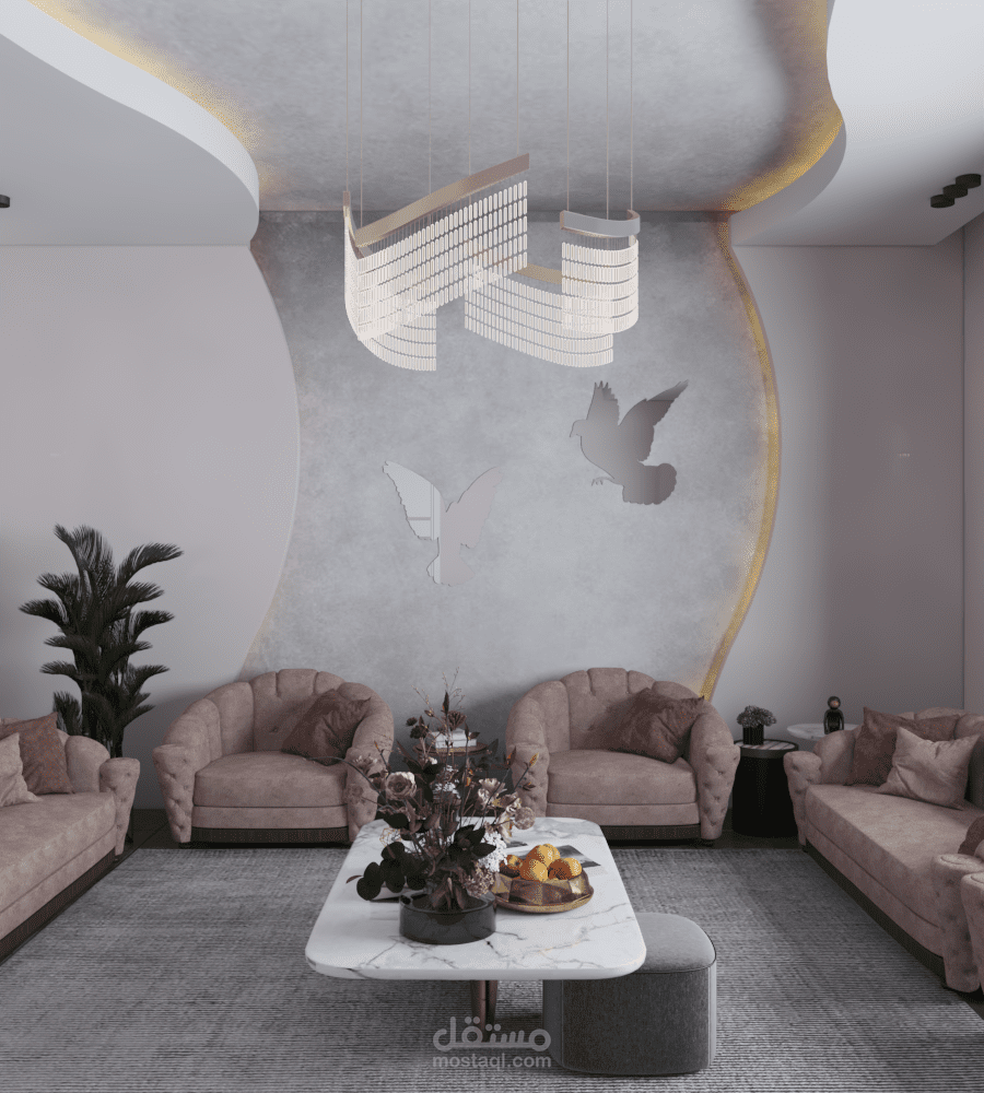 تصميم داخلي لغرفة ضيافة