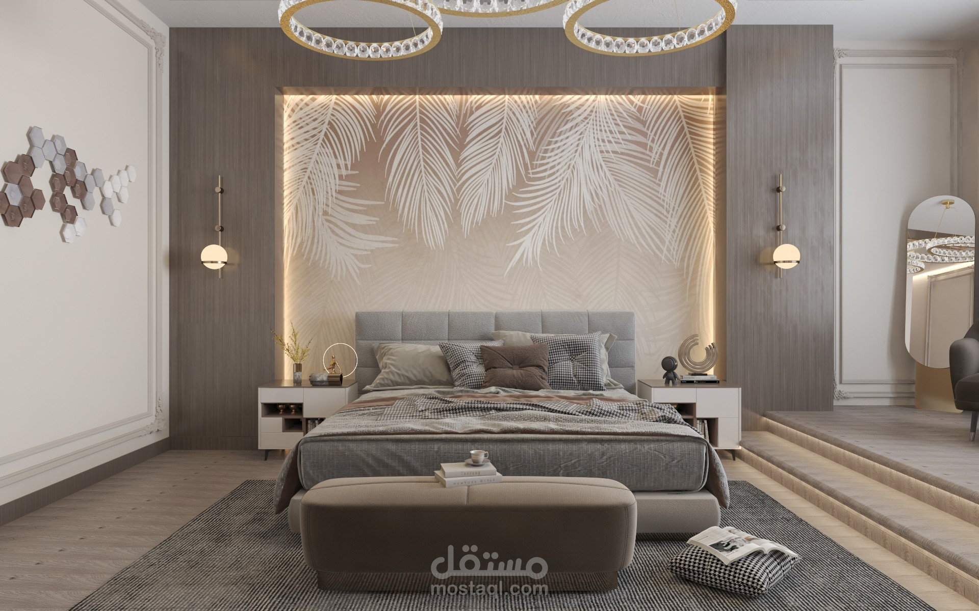 تصميم لغرفة نوم رئيسية