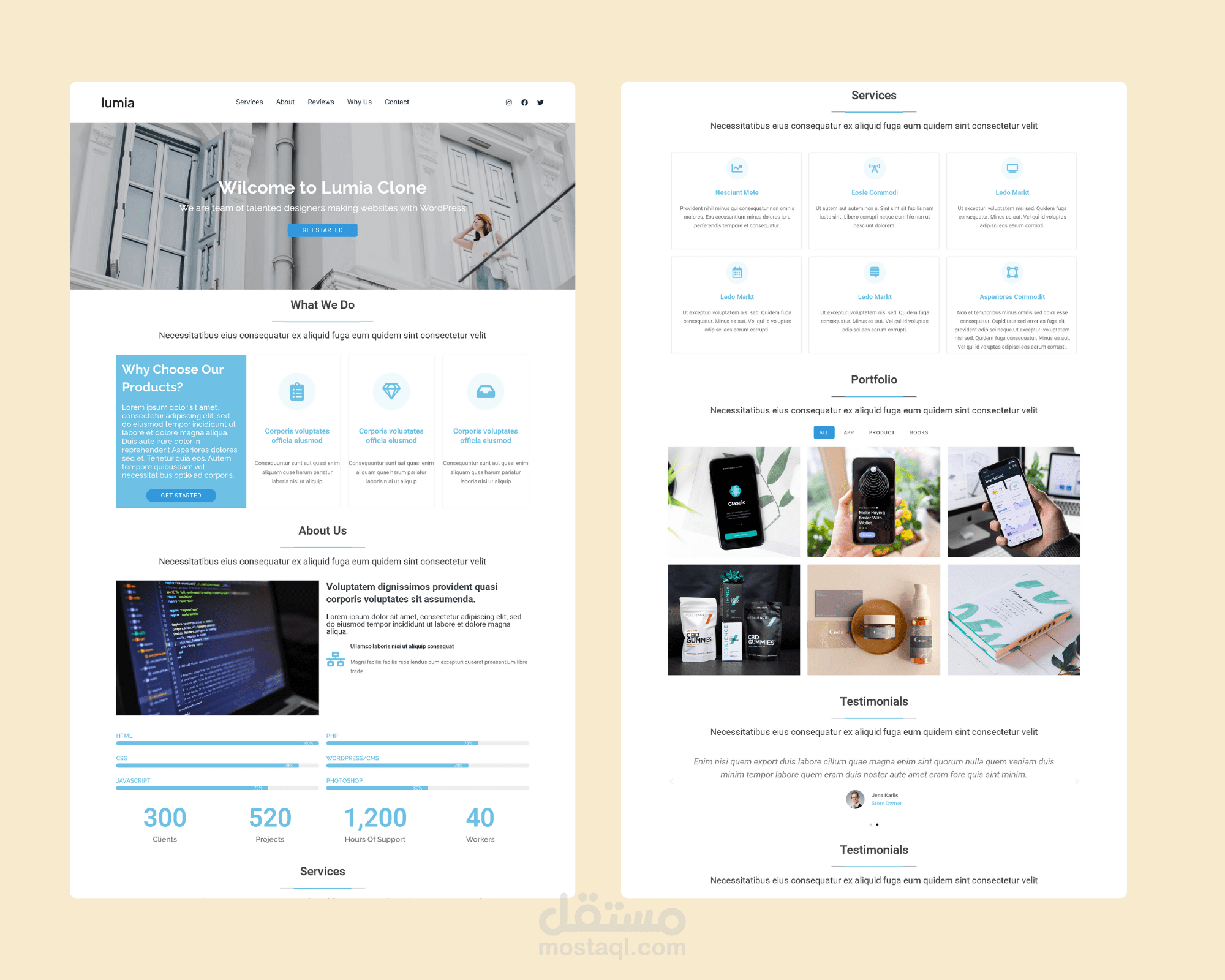 Lumia Landing Page Project