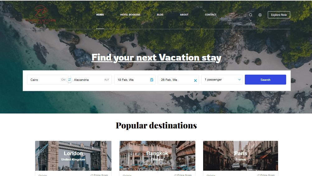 منصة حجز طيران وفنادق