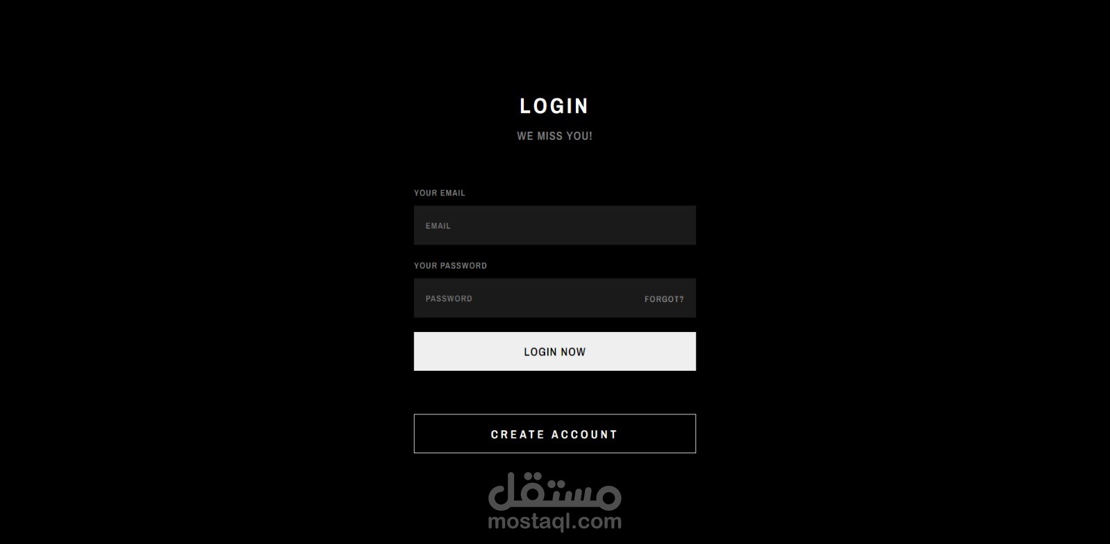 Log in, create a new account, and retrieve your password