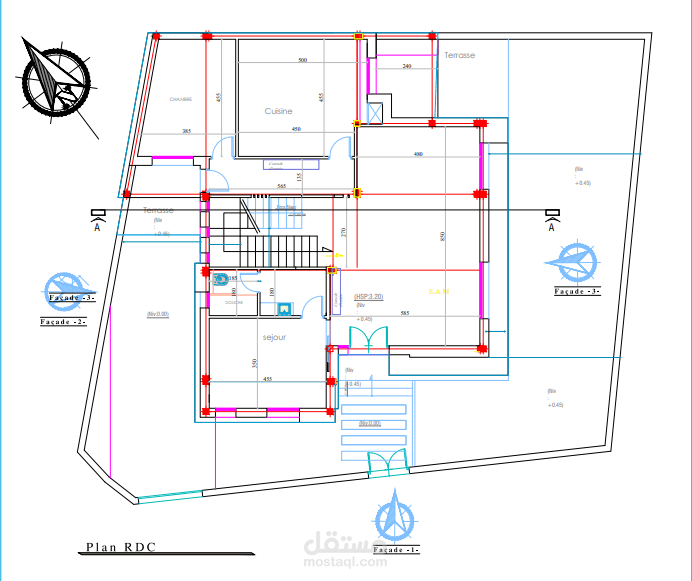 تصميم المنزل AutoCAD 2D