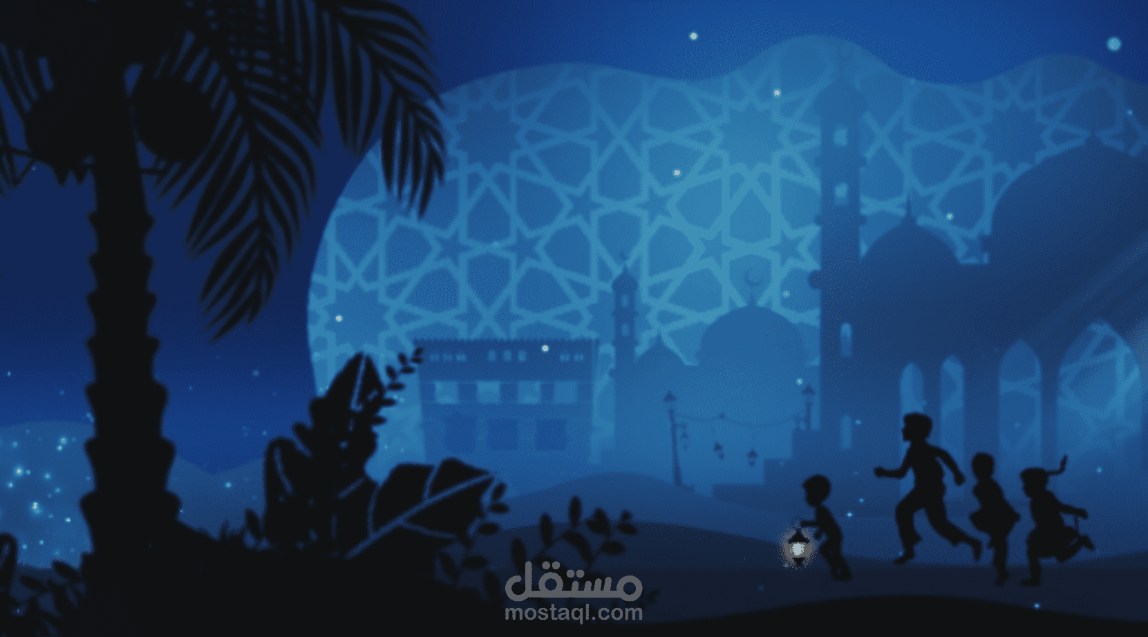 Ramadan greeting card animation