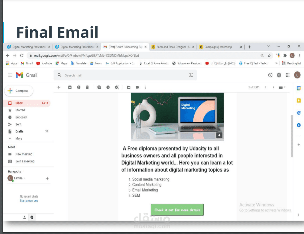Email marketing plan