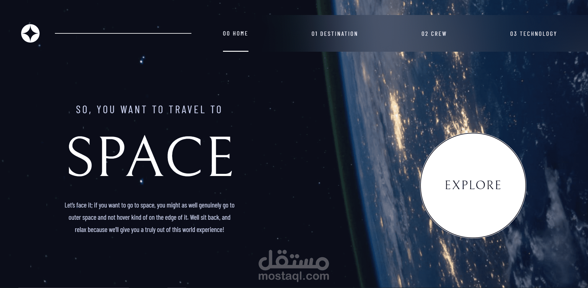 Space Tourism Website