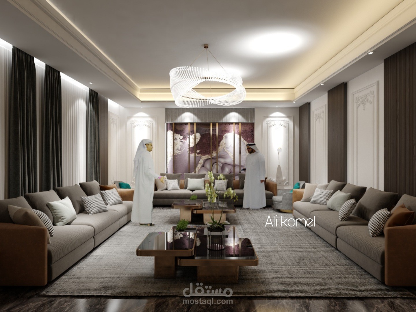 لقطات من تصميم مجلس رجال في الكويت