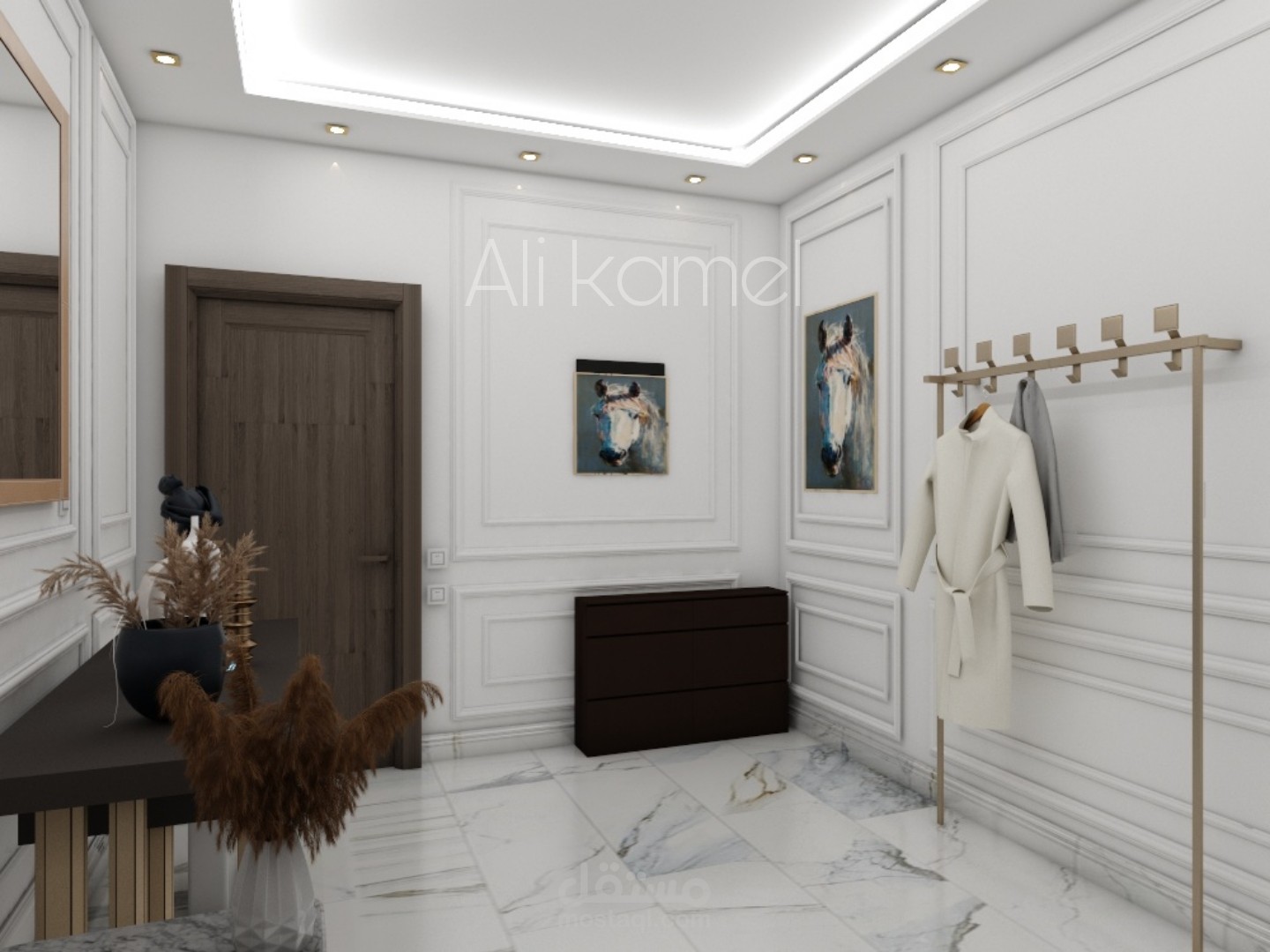 لقطات من تصميم مدخل منزل وممر في المملكة العربية السعودية