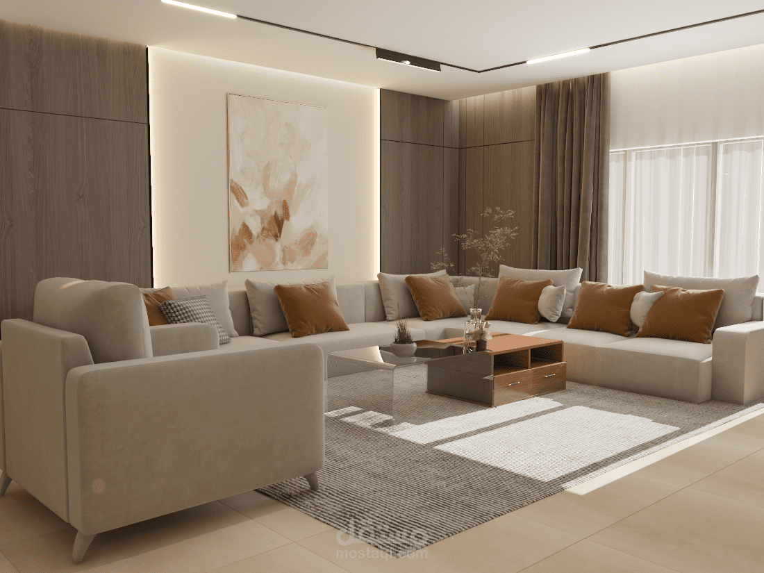 تصاميم مختلفة لصالة عائلية في المملكة العربية السعودية