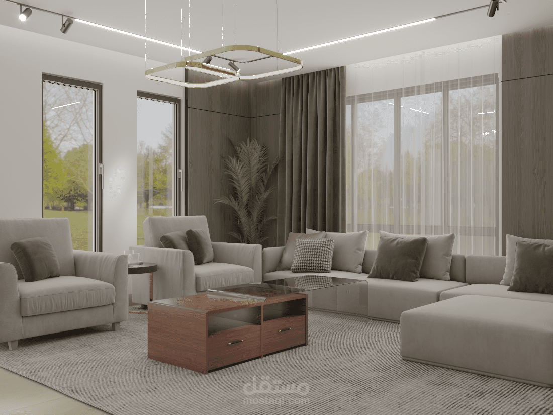 تصميم داخلي/ لصاله عائلية في الرياض/