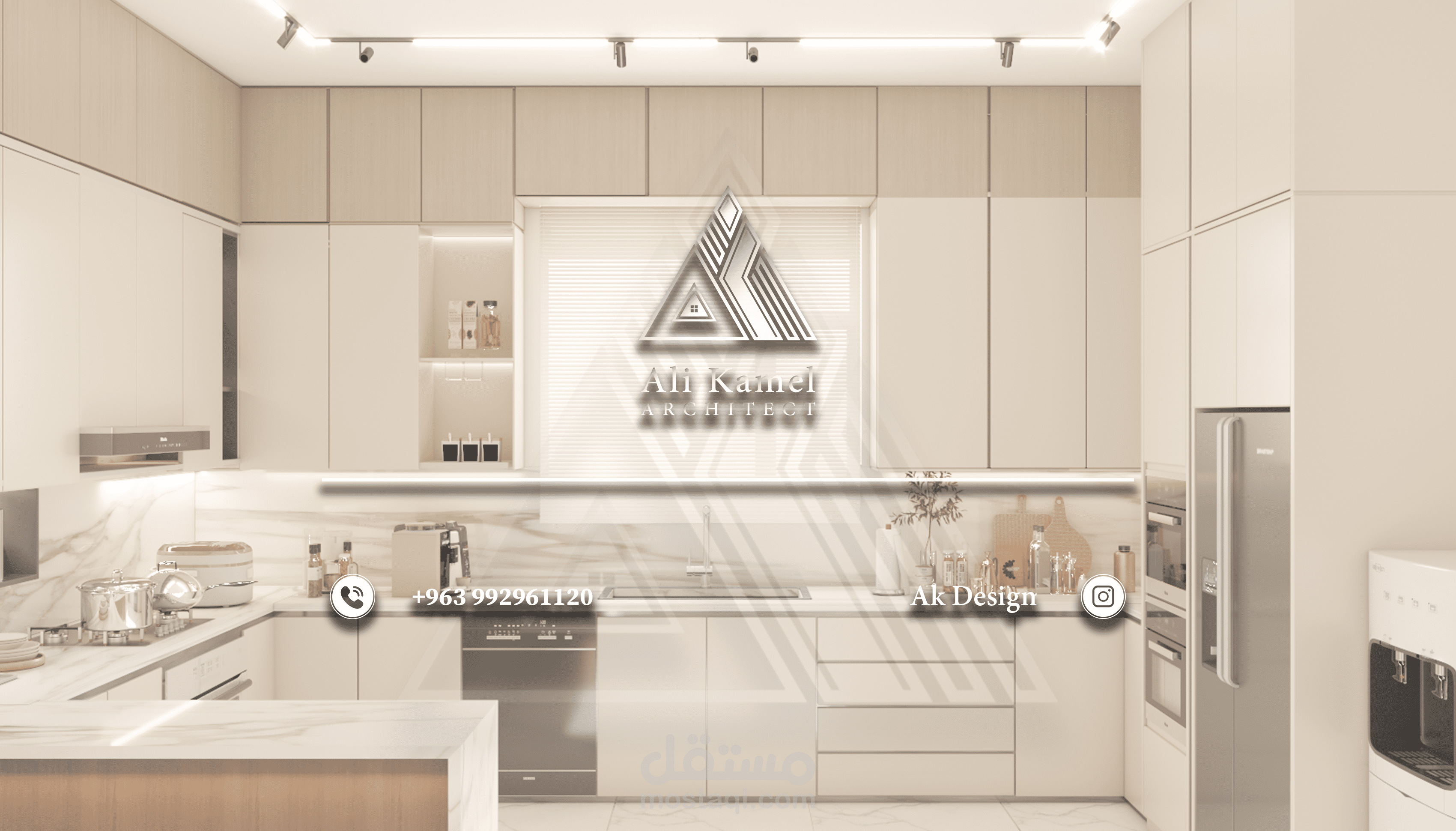 لقطات من تصميم مطبخ في المملكة العربية السعودية