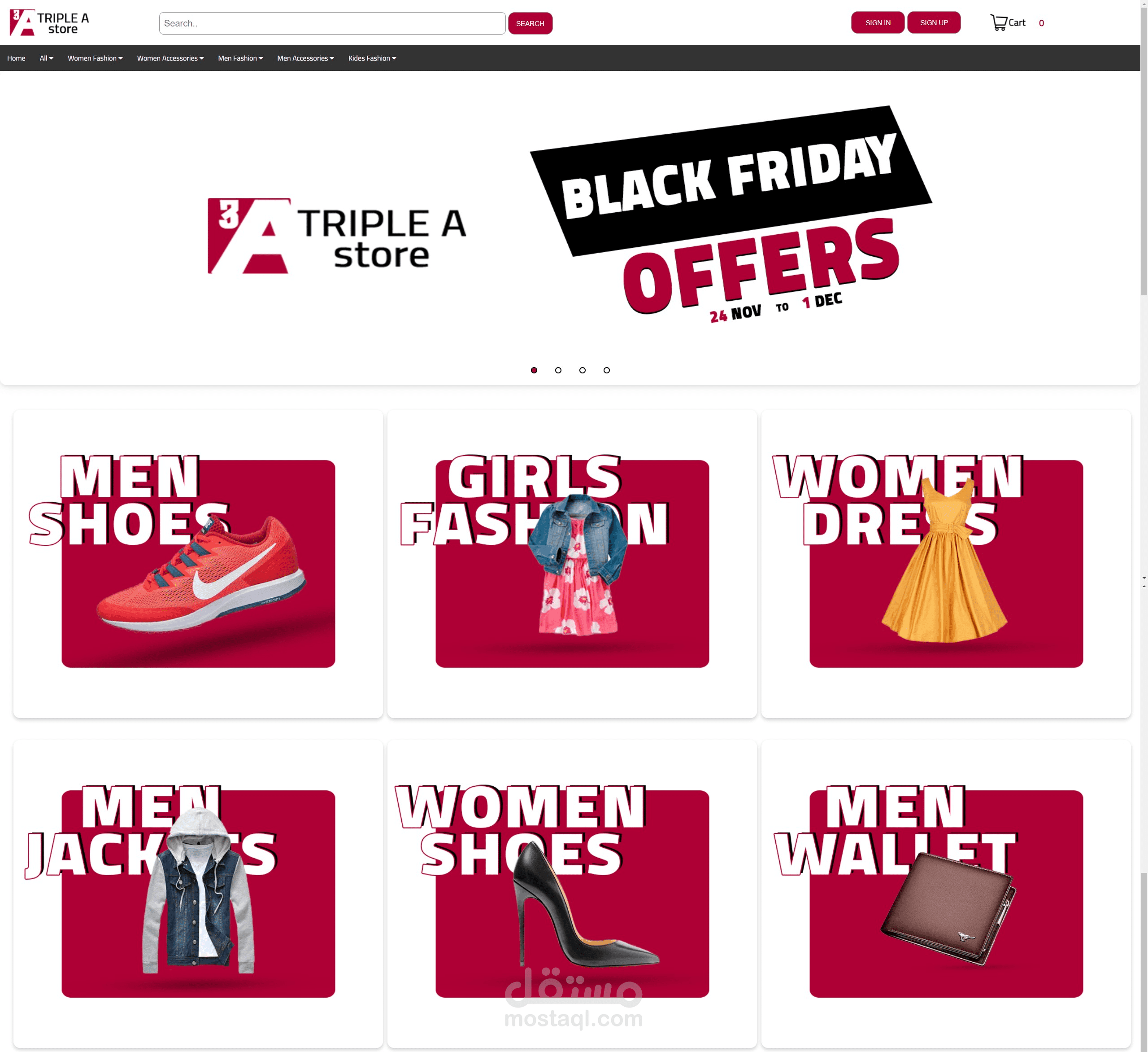 Triple A store -E commerce website