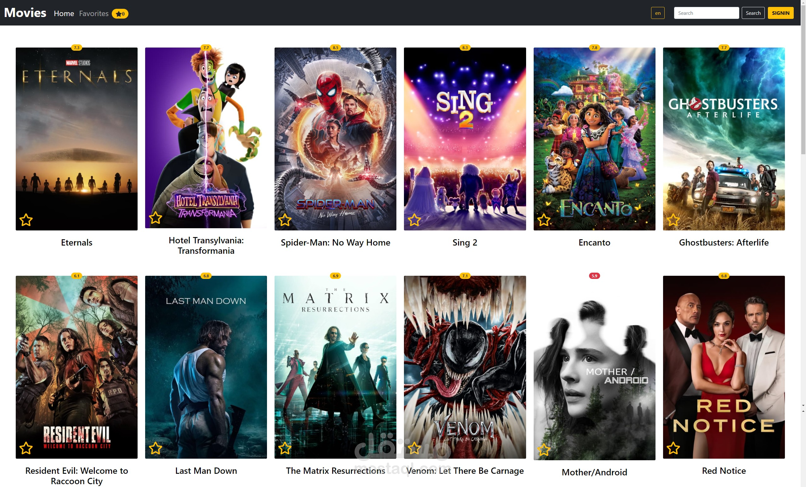 Movie website - React ,React redux thunk ,context