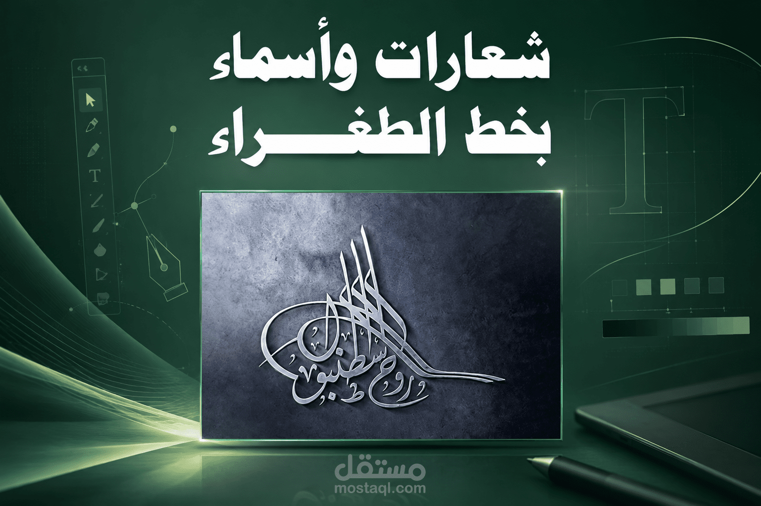 تصميم الاسماء والشعارات بخط الطغراء