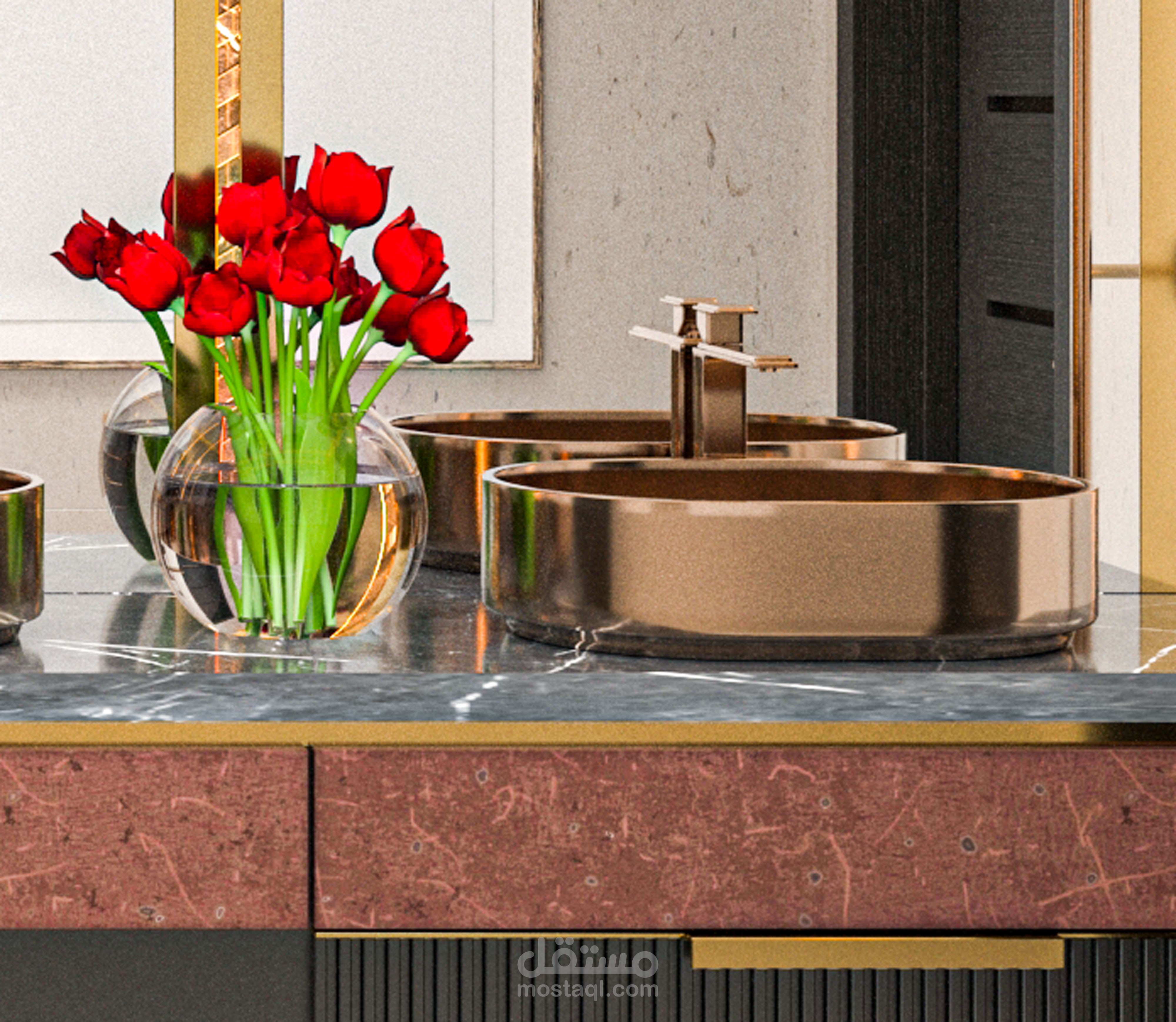 تصميم مغاسل مجلس رجال