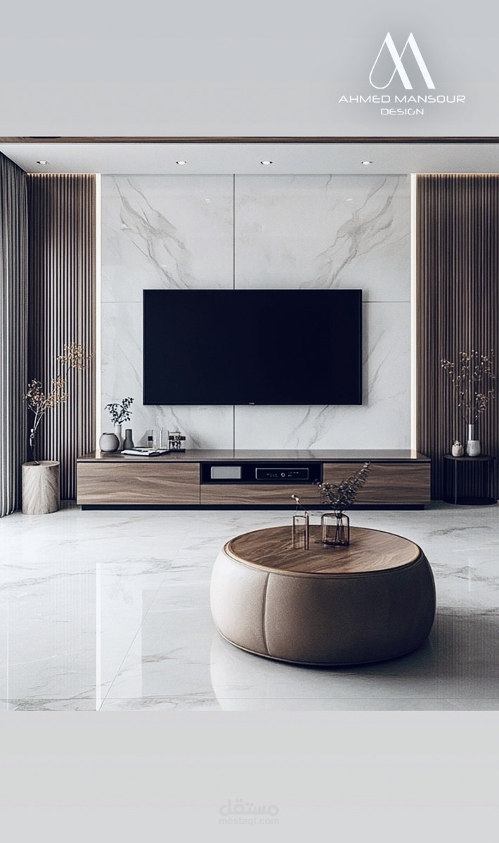 تصميم داخلي مودرن لشقه سكنيه