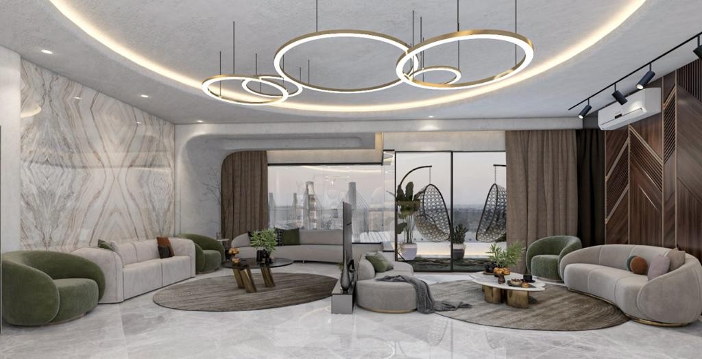 جزء من تصميم شقه سكنيه 3D