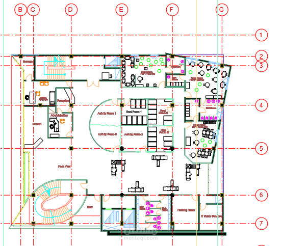 تصميم حضانه بمبنى اداري - رواندا