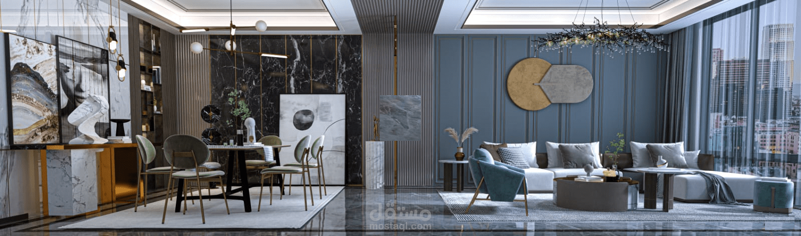 تصميم داخلي لفيلا خاصة   مودرن