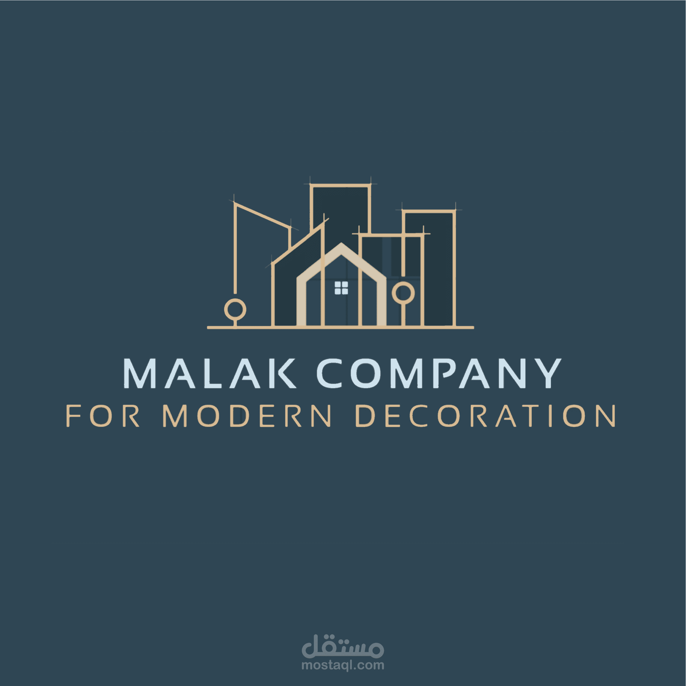 تصميم شعار و كارت لشركة ديكور وتنمية عقارية