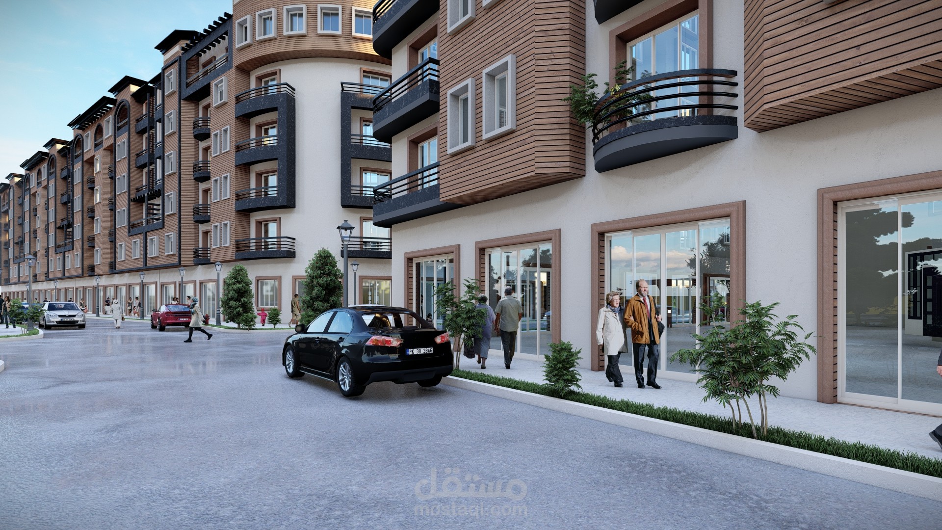 تصميم و اظهار معماري لمجمع سكني