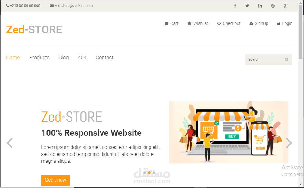 E-commerce store