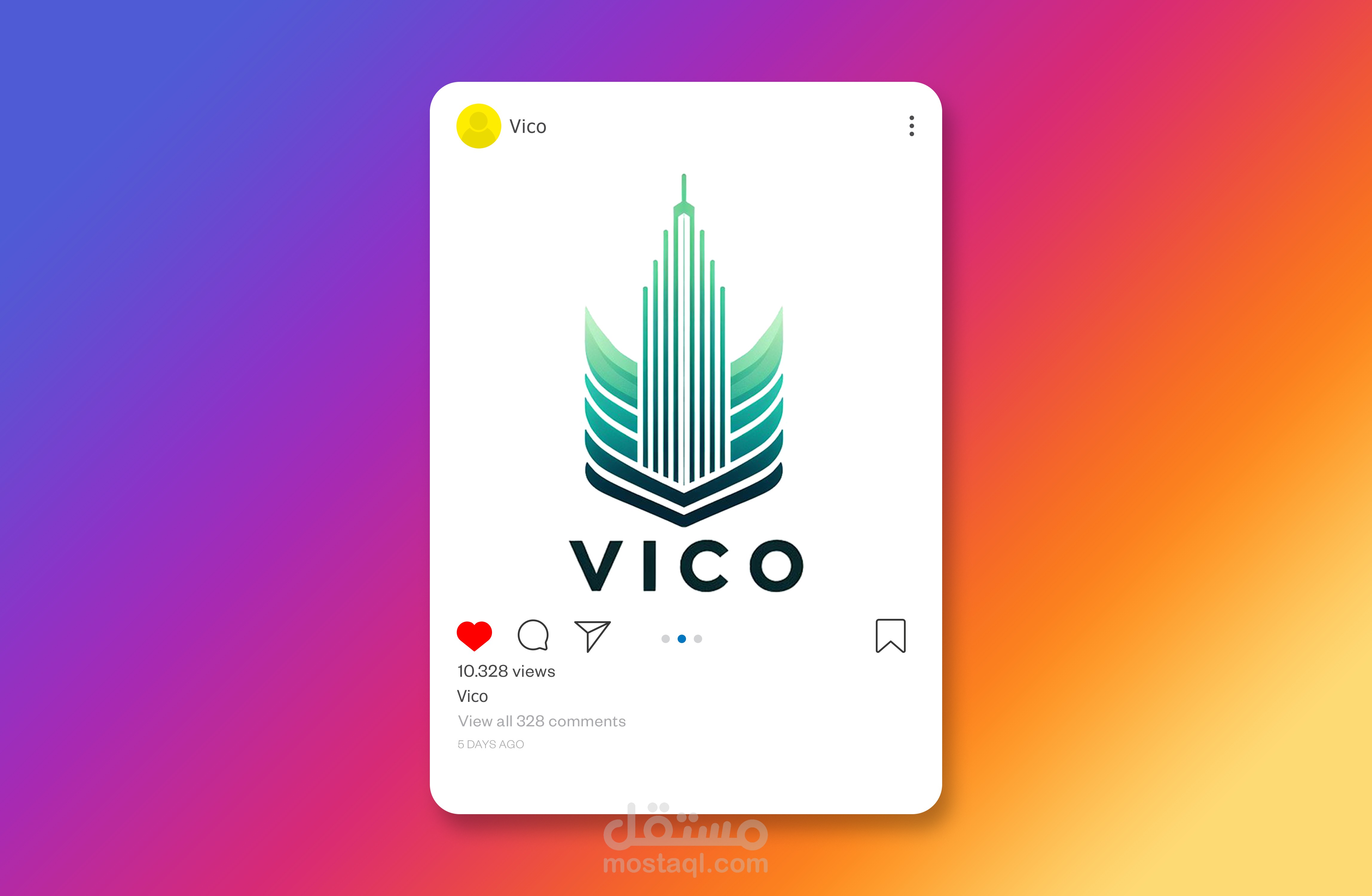 شعار لشركة VICO للمقاولات