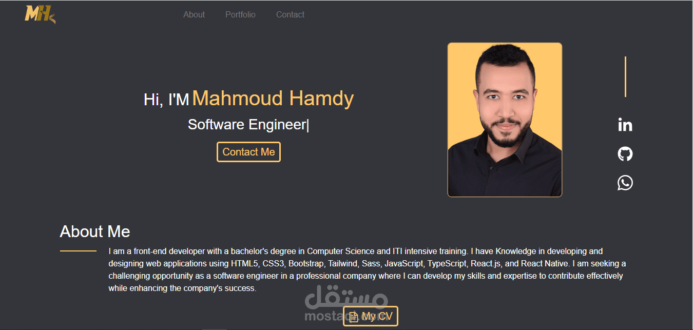 My portfolio Website