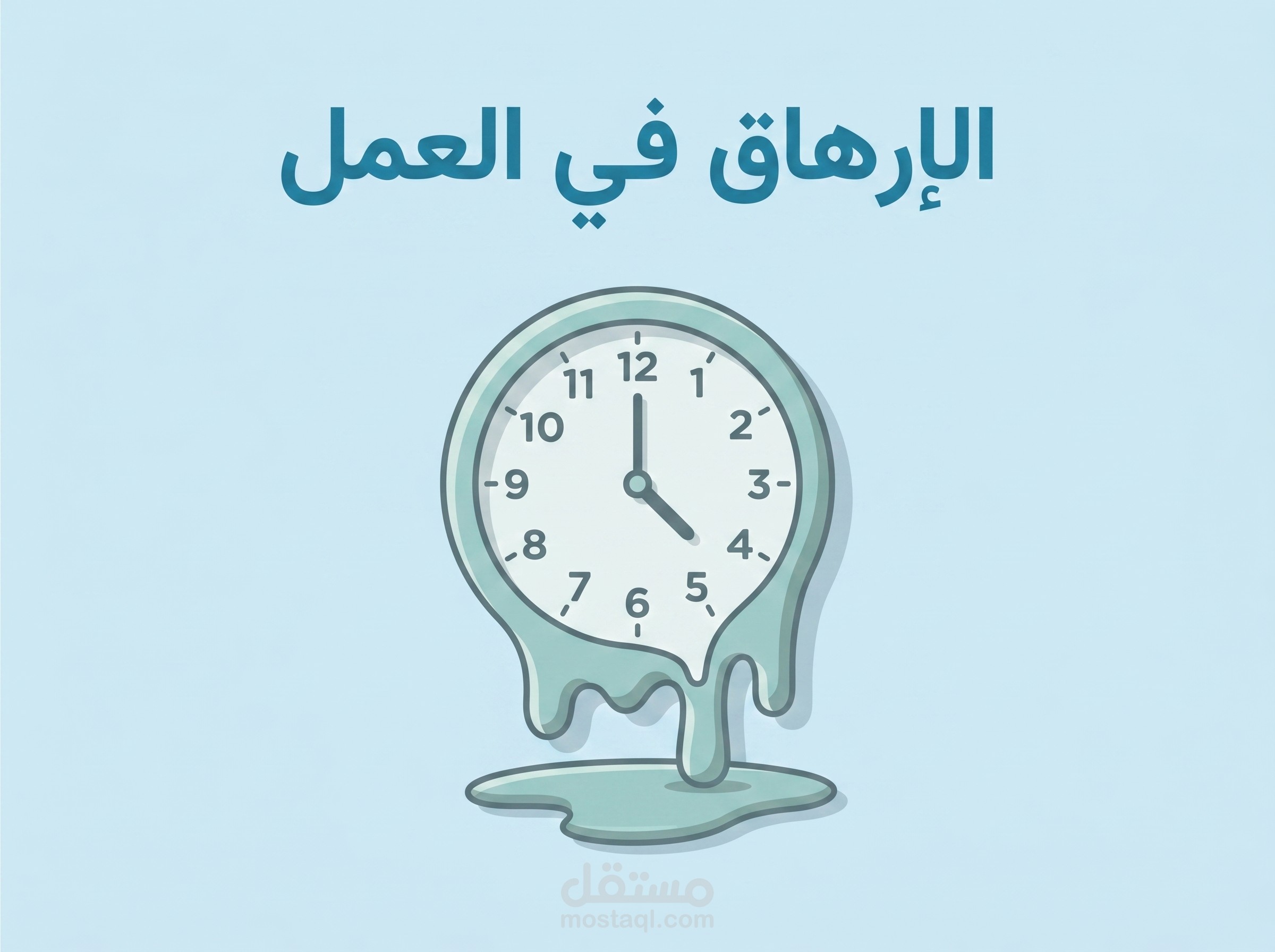 تصميم إنفوجرافيك احترافي عن الإرهاق في العمل