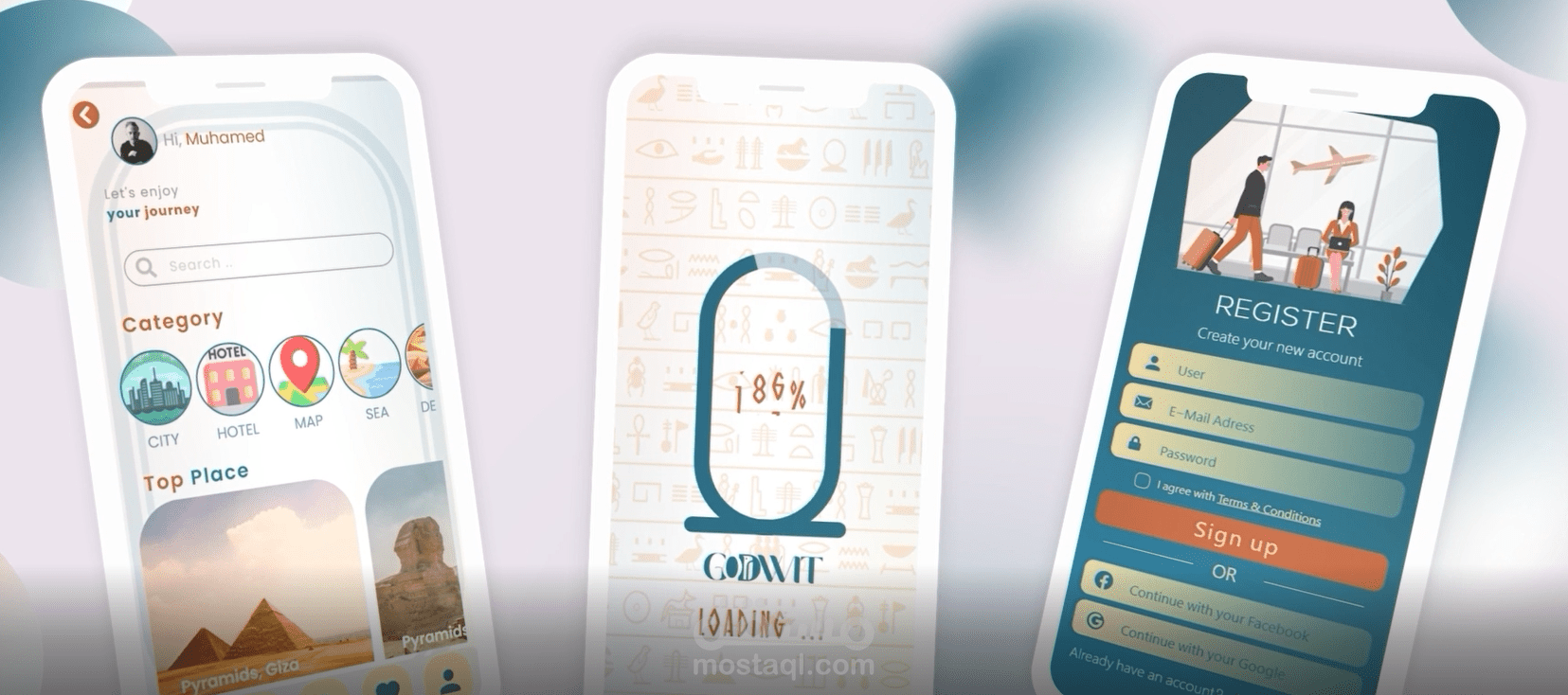 فيديو لتطبيق موبايل للسياحة يسمى Gotwit