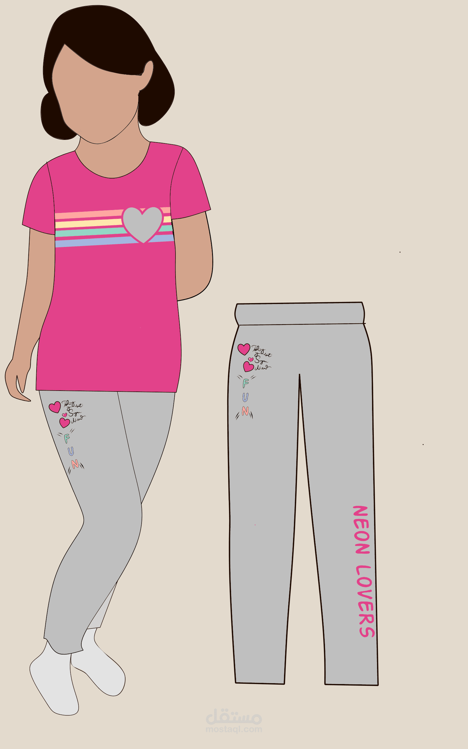 تصاميم بيجامات بناتية