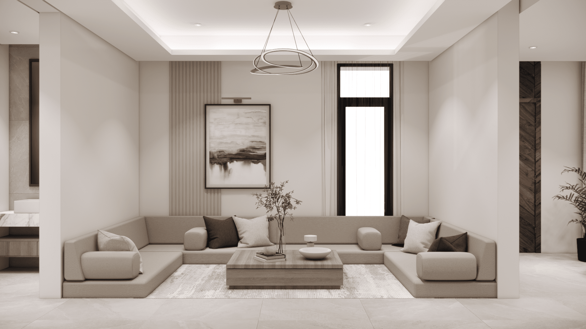 تصميم داخلي لفلة سكنية