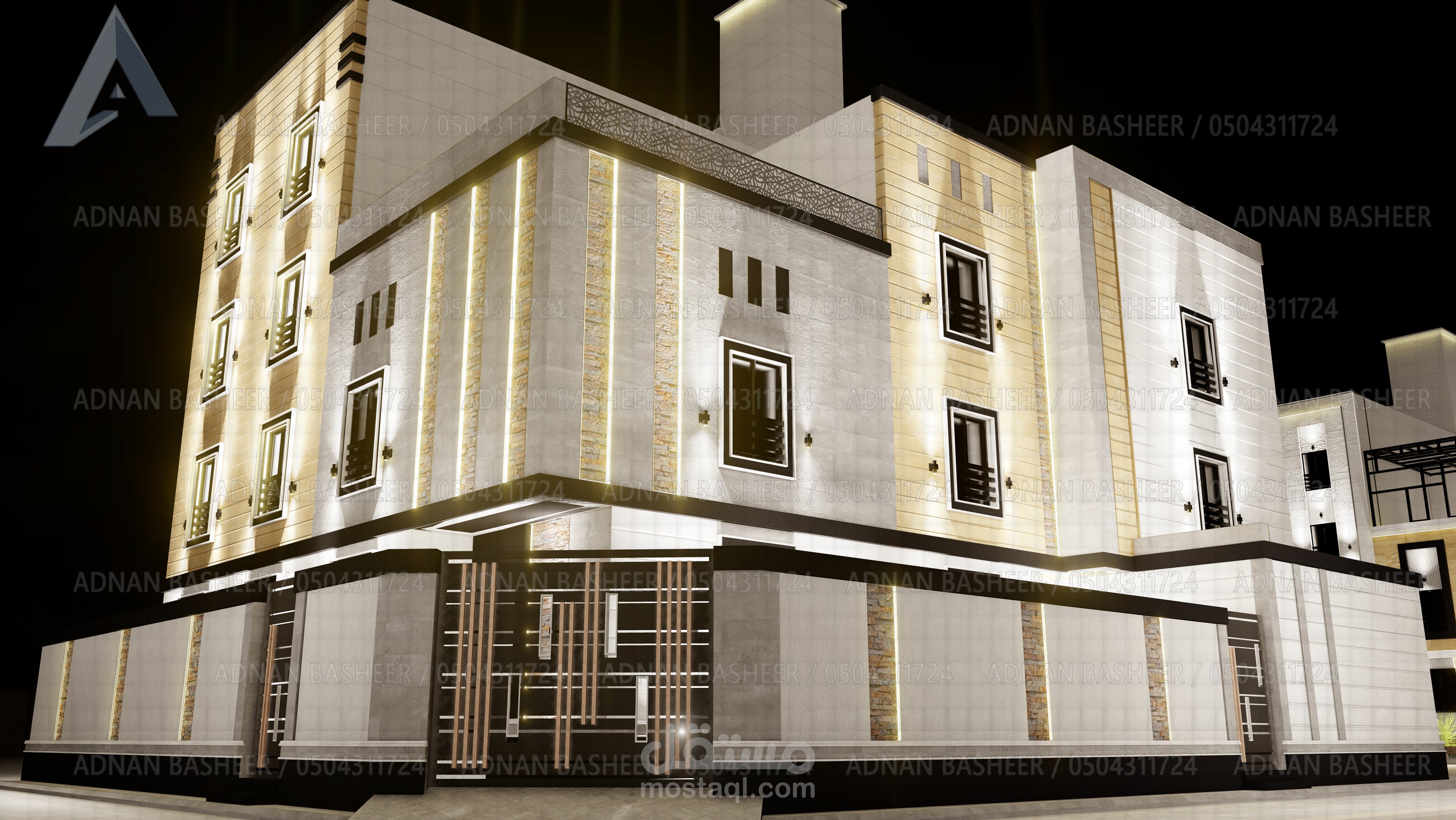 تصميم واجهات ثلاثية الأبعاد مودرن حديث كلاسيك